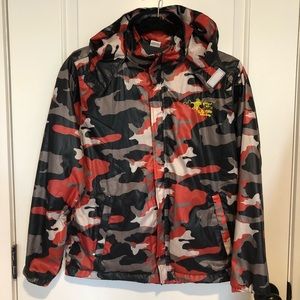 camo retro jacket w hood Water proof & windbreaker